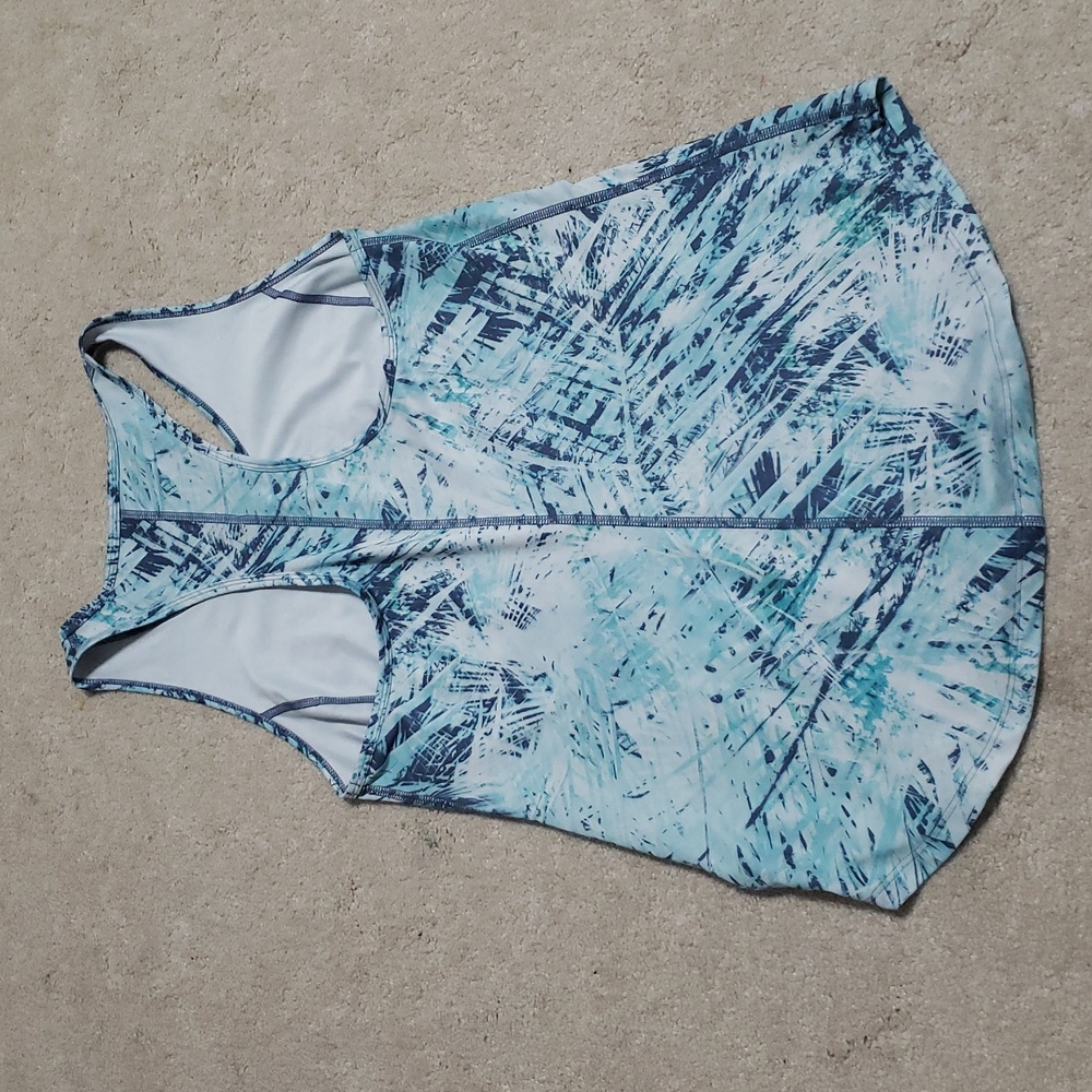 Blue Patterned Tank Top - Picture 2 of 3